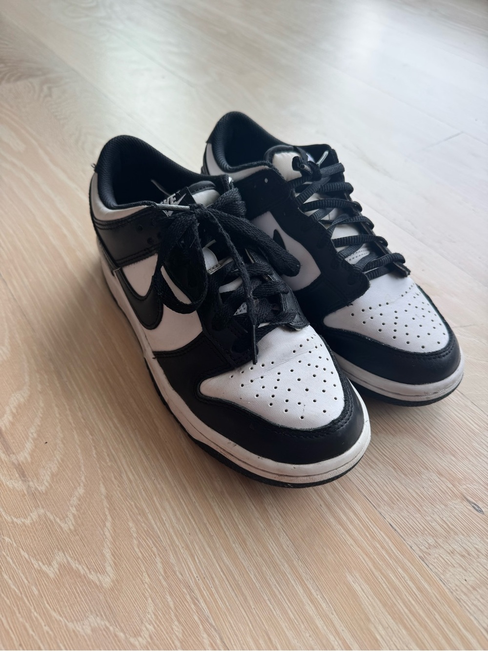 Black & White Low-Top Nike Panda Dunks 5.5